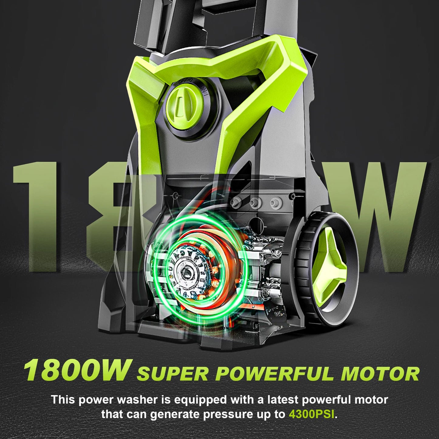 Gisam Electric Pressure Washer 4300 PSI 2.5 GPM 1800W