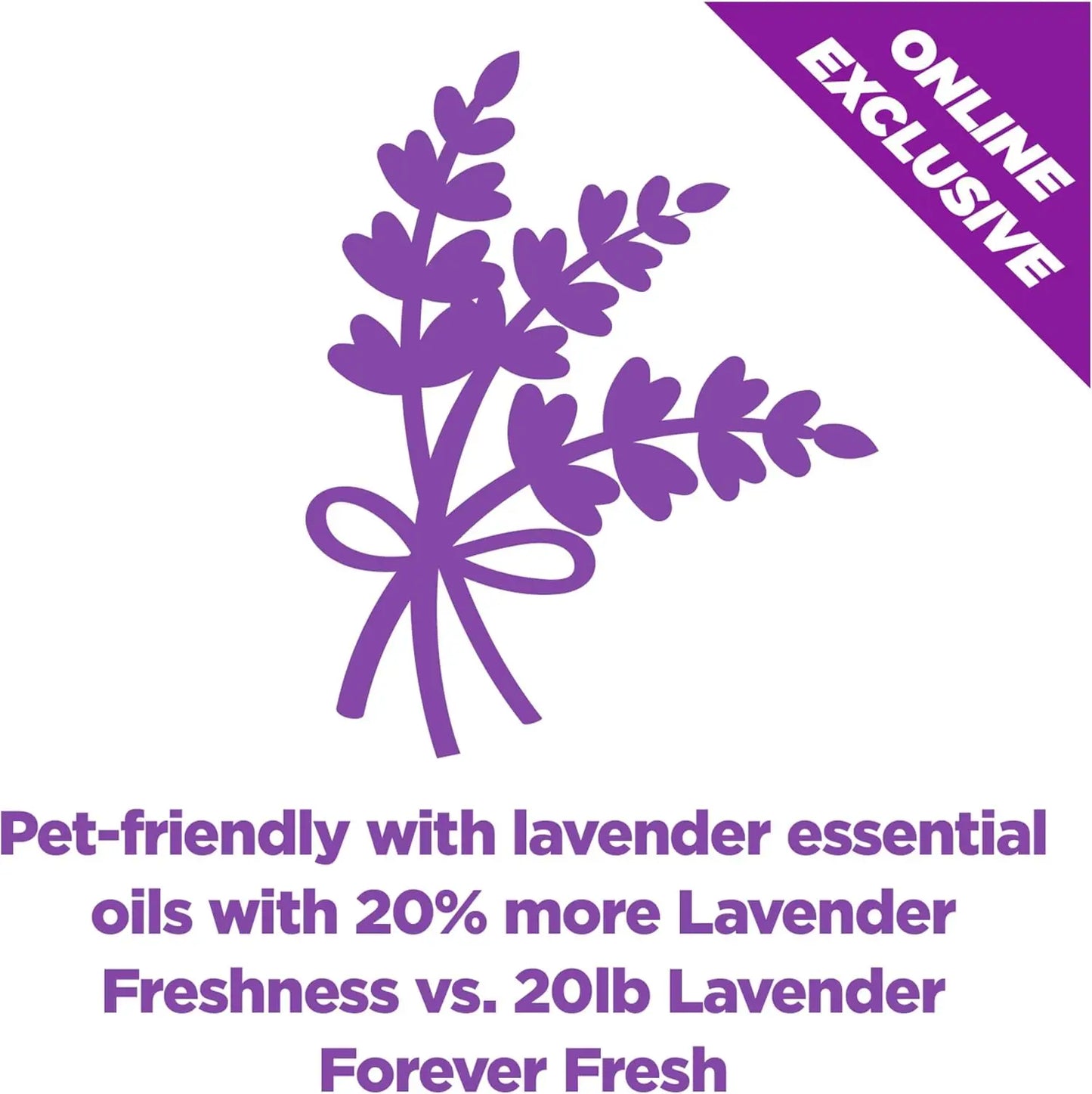 Lavender Scented Clumping Cat Litter For Multi-Cat Odor Control