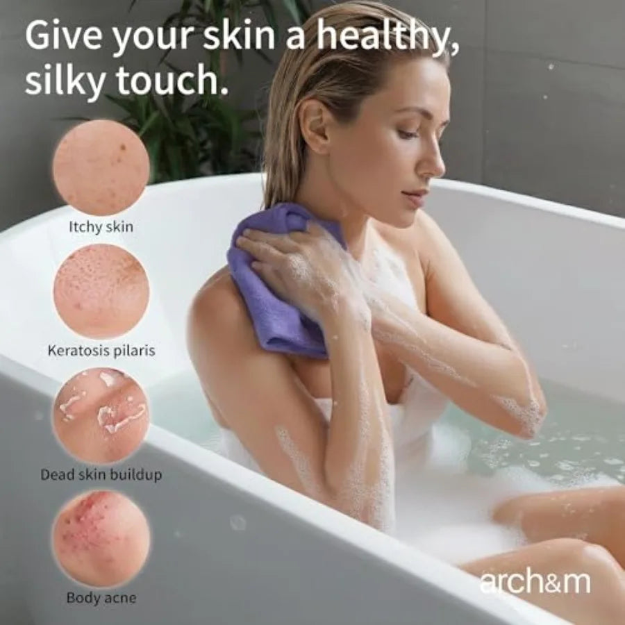 Exfoliating Washcloth And Body Scrubber 3 Pack Japanese Washcloth by S And B Enterprise