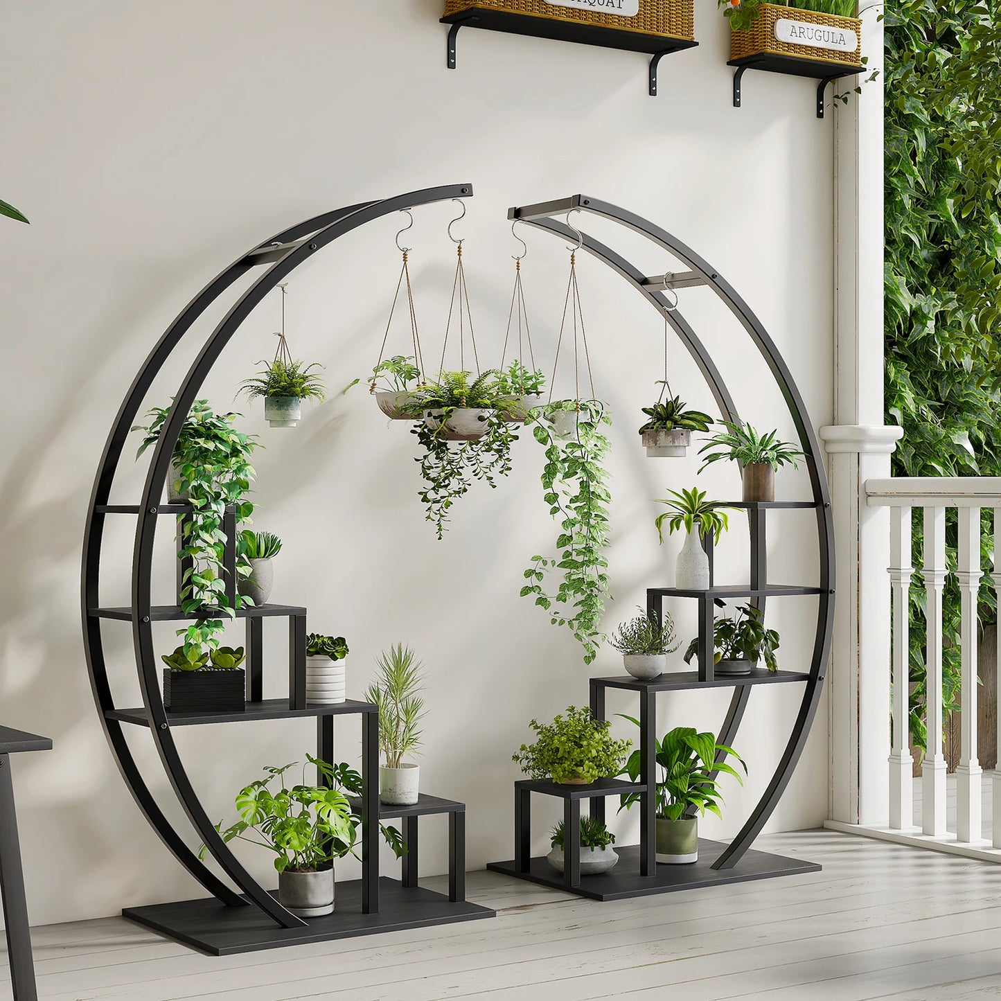TWISTER.CK 5 Tier Indoor Metal Plant Stand Garden Shelf