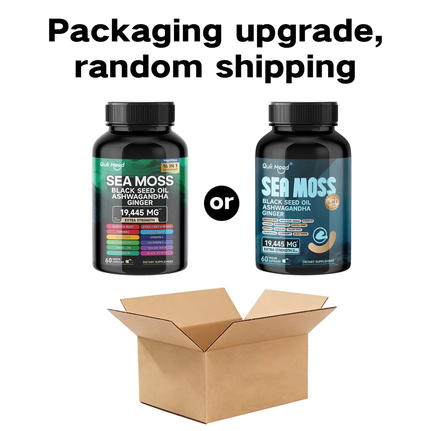 Quit Mood Sea Moss And Black Seed Oil Herbal Capsules by S And B Enterprise
