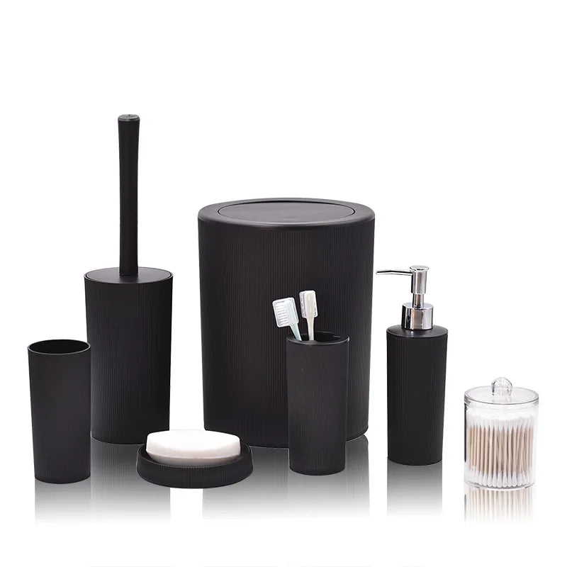 Modern Plastic Bathroom Accessories Set With Soap Dish And Toothbrush Holder by S And B Enterprise