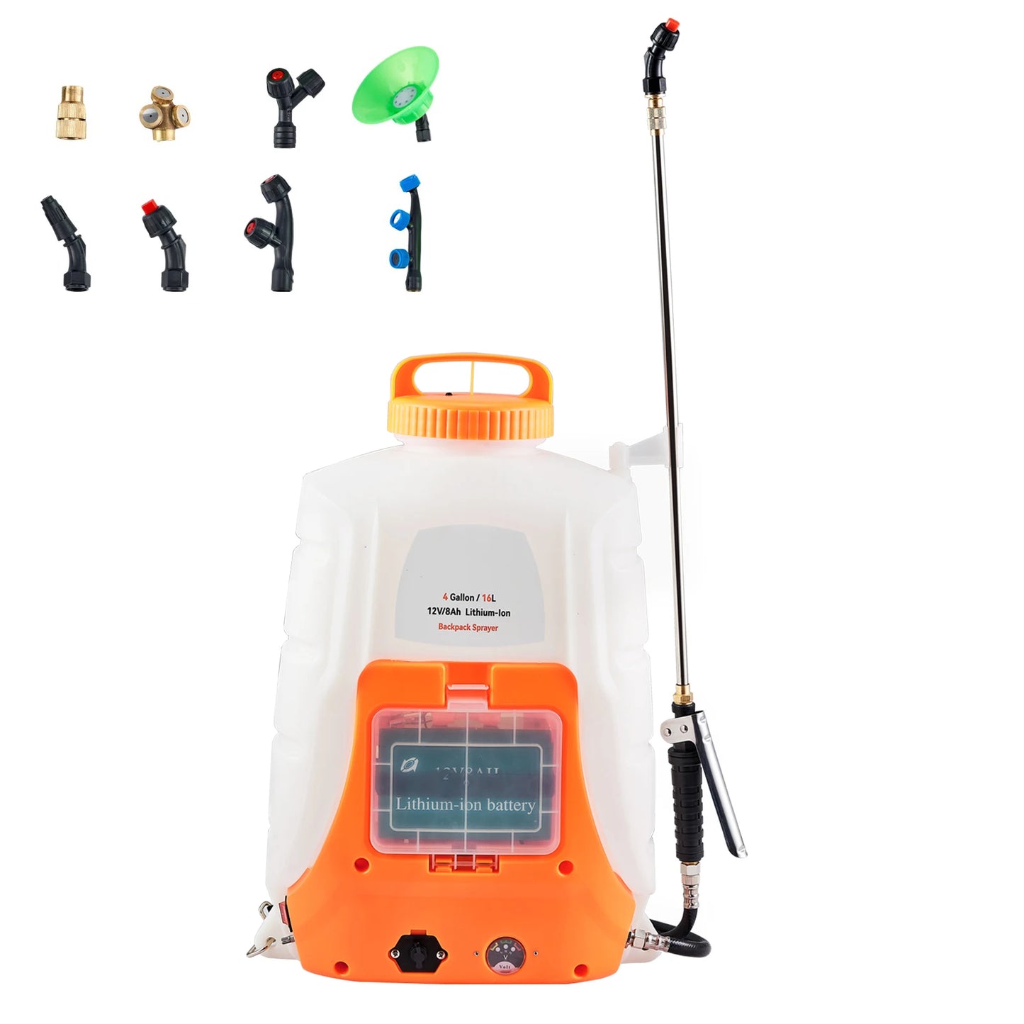 SucceBuy Battery Powered Backpack Sprayer With Adjustable Pressure Nozzles by S And B Enterprise