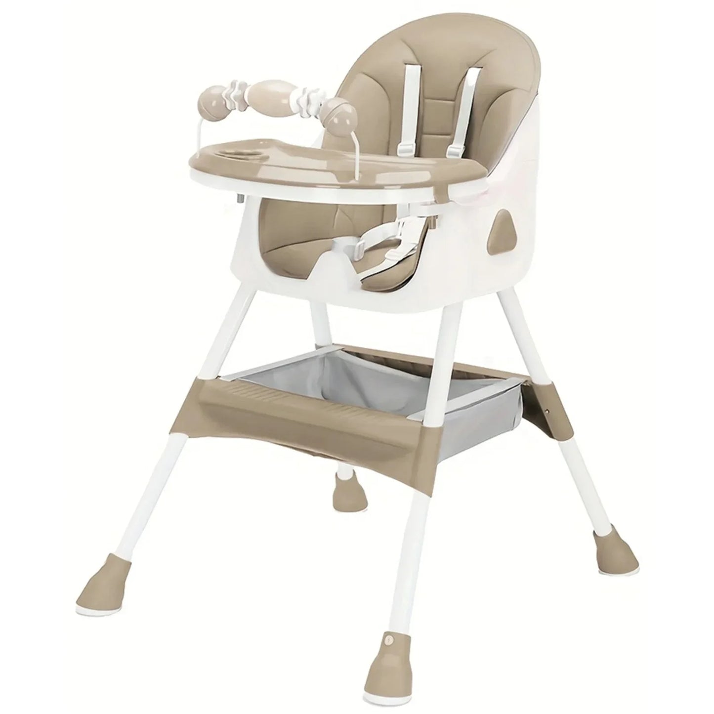 Foldable Baby High Chair 6 Months Plus, with Large Antislip Pad & ToyRack, Easy to Clean Feeding , E500 by S And B Enterprise
