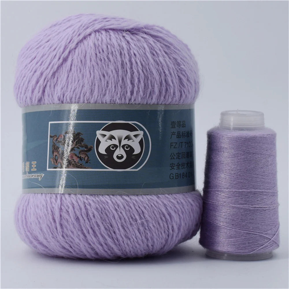 Mink Fur Yarn for Yarns for Knitting and Crochet 2-Ply Lace T Shirt Yarn for Hand Knitting Needlework 1 Skein 340 M 50+20g by S And B Enterprise