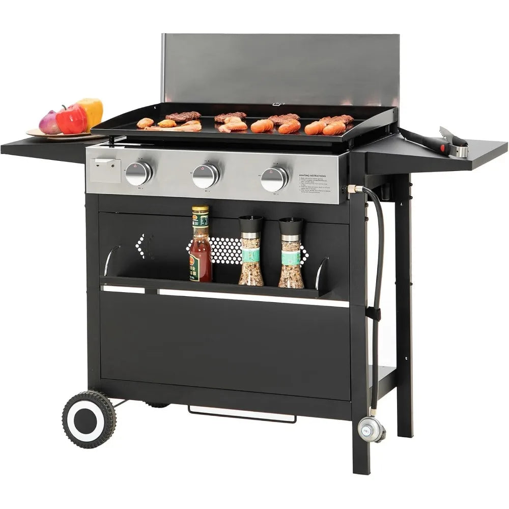 Ceramic Coated Cast Iron Griddle Portable Propane Grill 33000 BTU by S And B Enterprise