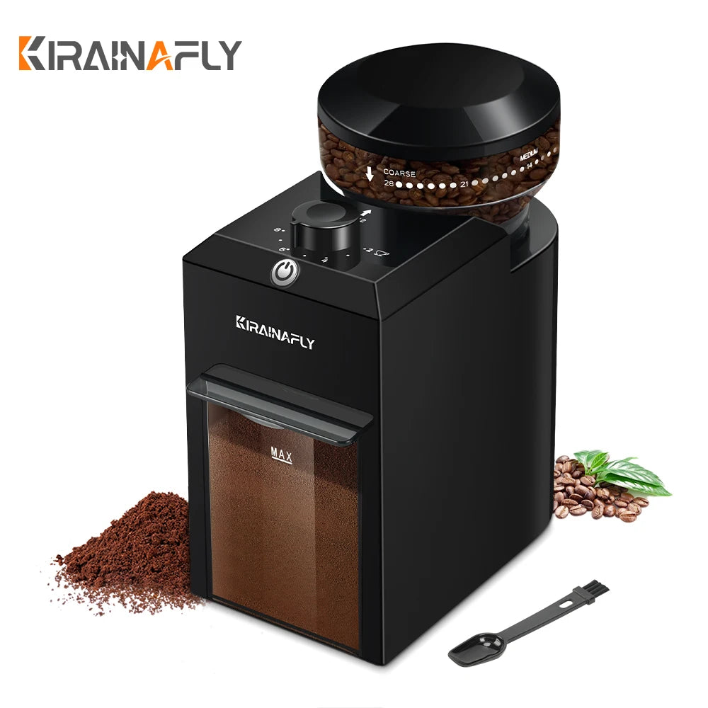 Automatic Burr Mill Coffee Grinder Electric Coffee Bean Grinding With 28 Adjustable Gears for Espresso French Press Drip Coffee by S And B Enterprise