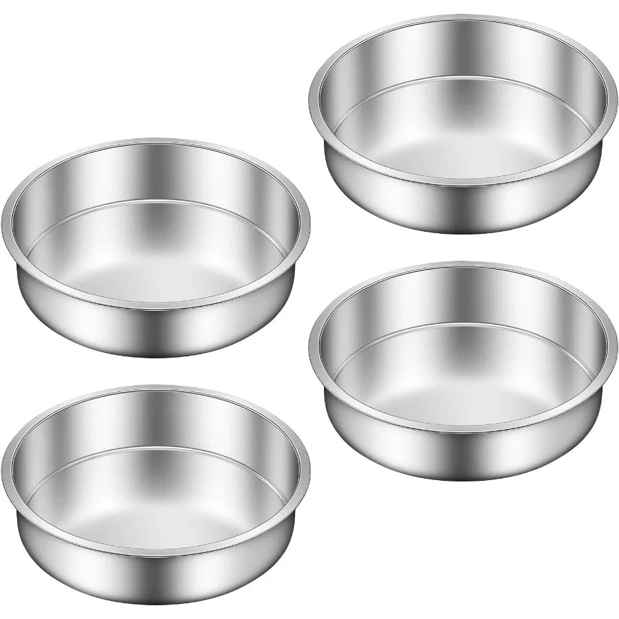 SHXI Stainless Steel Cake Pan Set Round Baking Pans