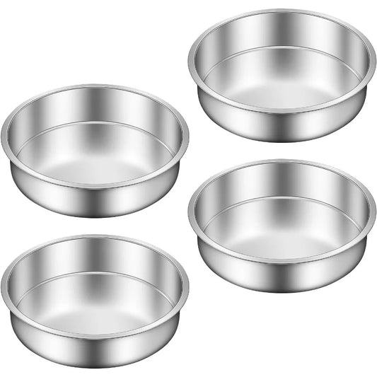 SHXI Stainless Steel Cake Pan Set Round Baking Pans