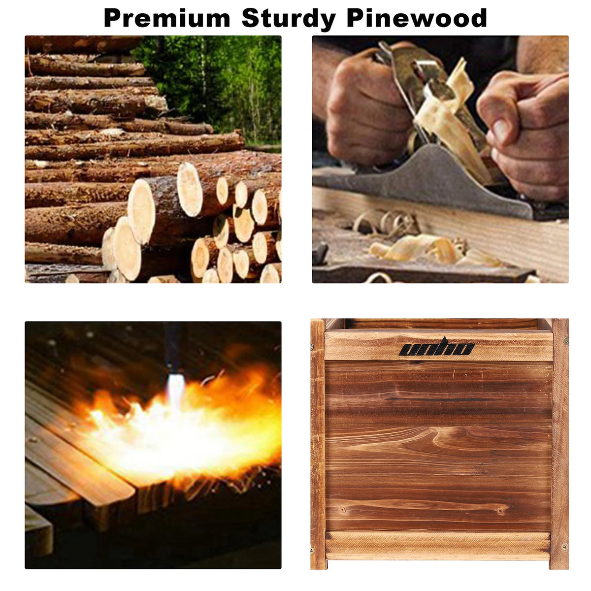Wooden raised flower bed planter in premium pinewood for indoor and outdoor use by S And B Enterprise