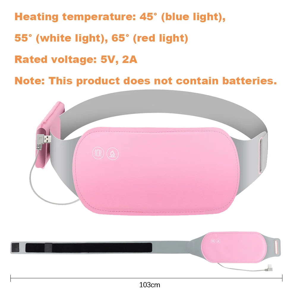 AGDOAD USB Menstrual Heating Pad With Abdominal Vibration Massager by S And B Enterprise
