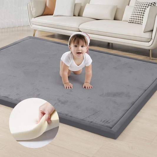 PaPaMat Memory Foam Playpen Carpet Mat Velvet Non Slip Bottom