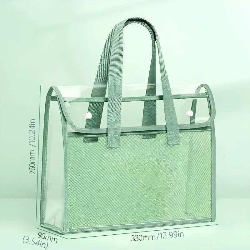 PVC Tote Bag With Reinforced Handle For School And Beach by S And B Enterprise