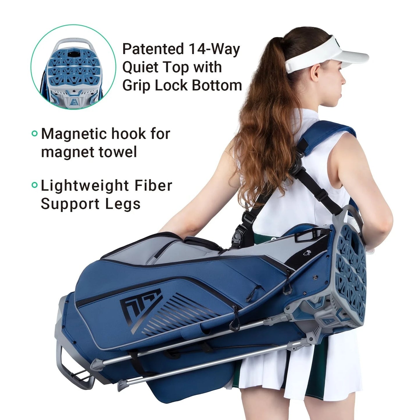 ST-Lock Mecha 14 Way Dividers Stand Golf Bag Men Women by S And B Enterprise