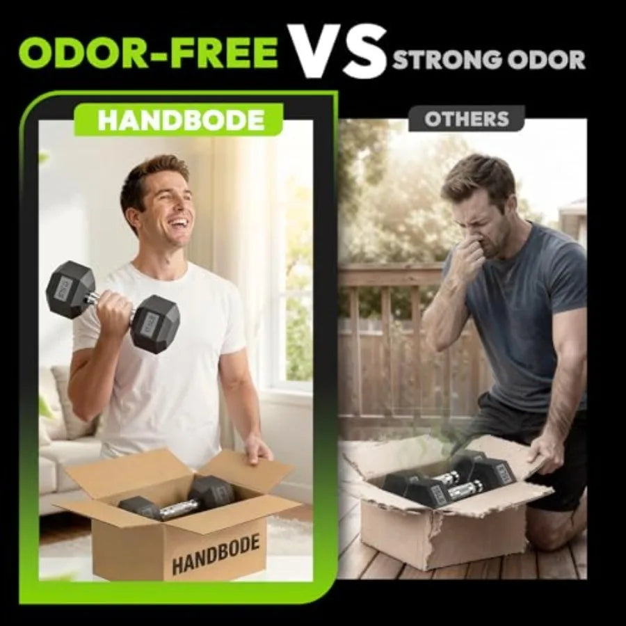 Rubber Coated Hex Dumbbell Set With A Frame Rack And Ergonomic Handles by S And B Enterprise