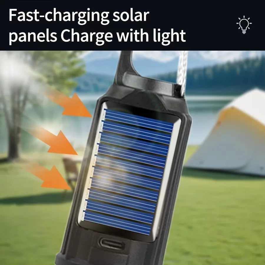 Solar Camping Light Type C 3 Modes Waterproof Portable