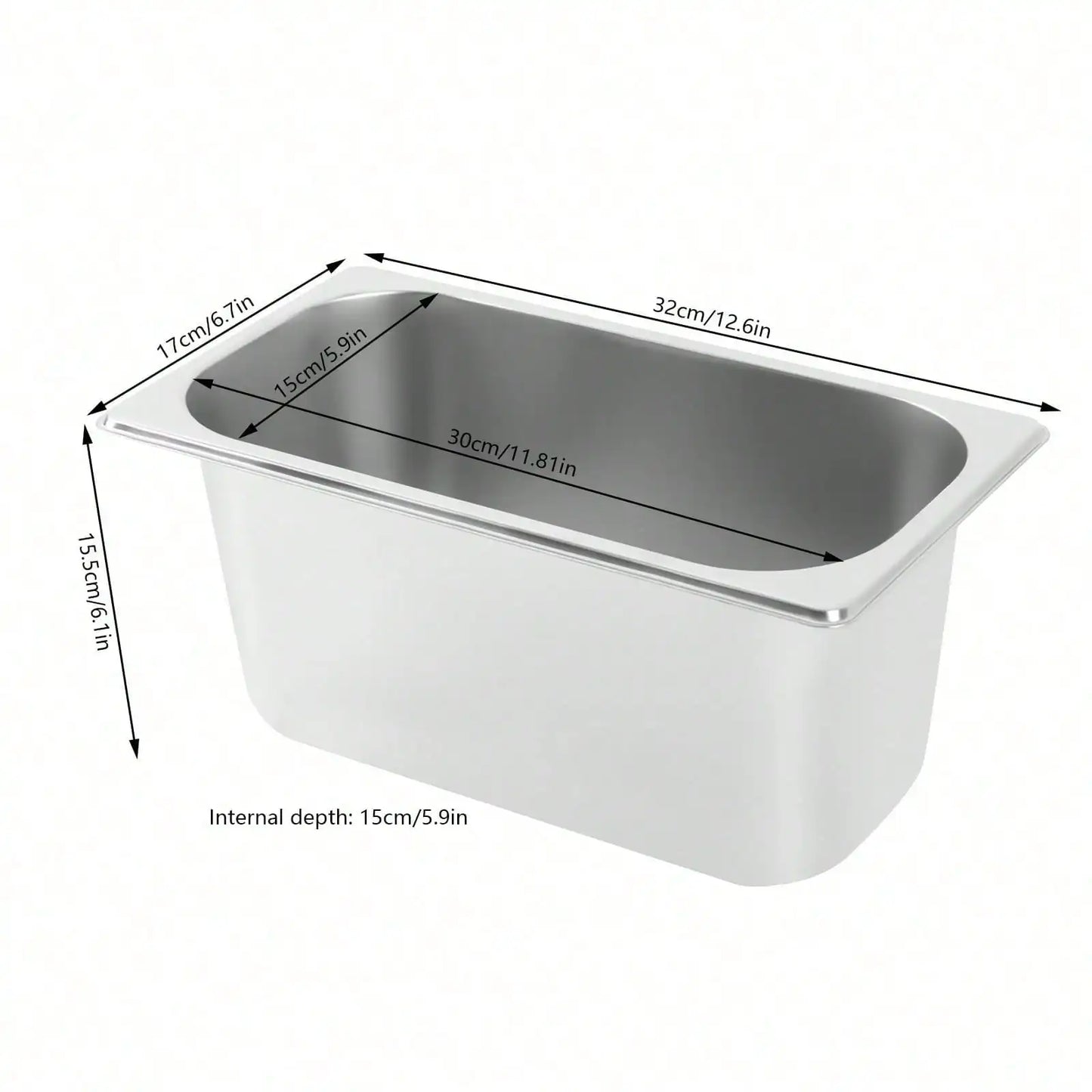 Bain Marie Food Warmer 110V Stainless Steel 6 Pan 1200W
