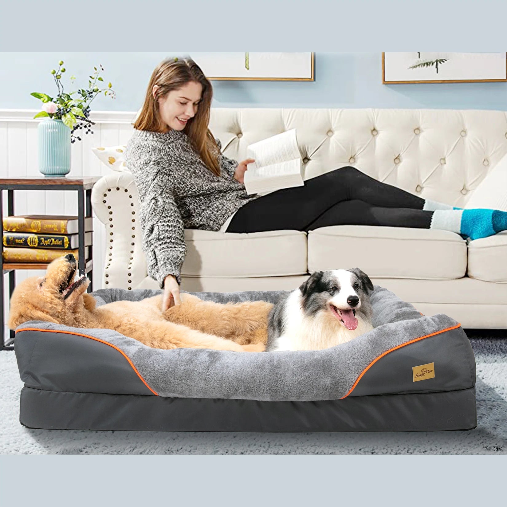 BINGOPAW Dog Bed With Washable Cover Anti Allergy Warm Fleece by S And B Enterprise