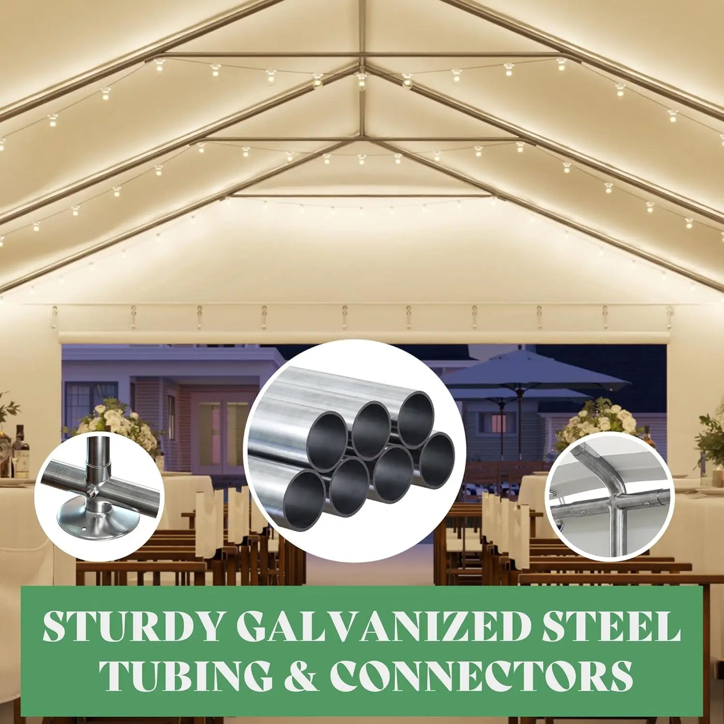 AmerLife Party Tent With Sidewalls Easy Setup