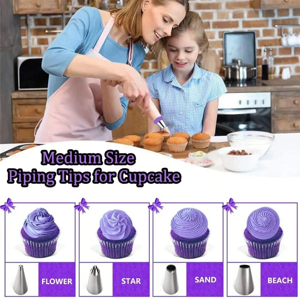 Cake Decorating Kit With Turntable And Piping Tips