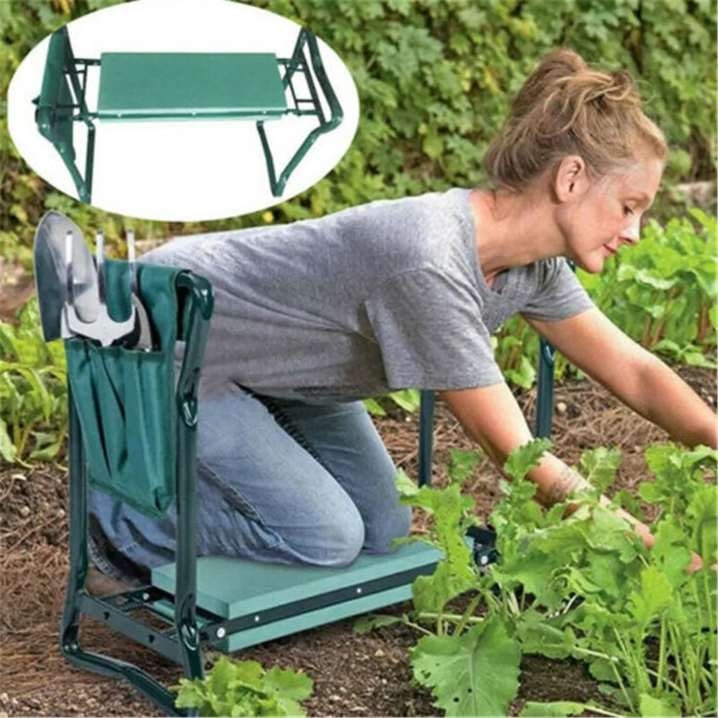 Heavy Duty Upgraded Garden Kneeler Thicken Seat Padded Kneeling Stool Indoor Outdoor 150KG Load Portable Folding by S And B Enterprise