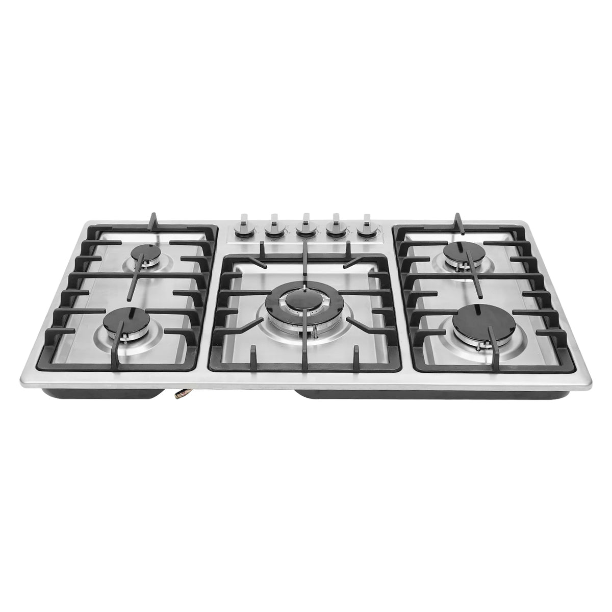 5-burner stainless steel built-in gas cooktop by S And B Enterprise