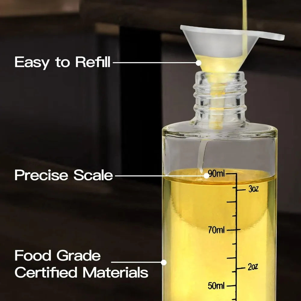 Oil Sprayer For Cooking 2-Pack Refillable Olive Oil Mister With Scale by S And B Enterprise