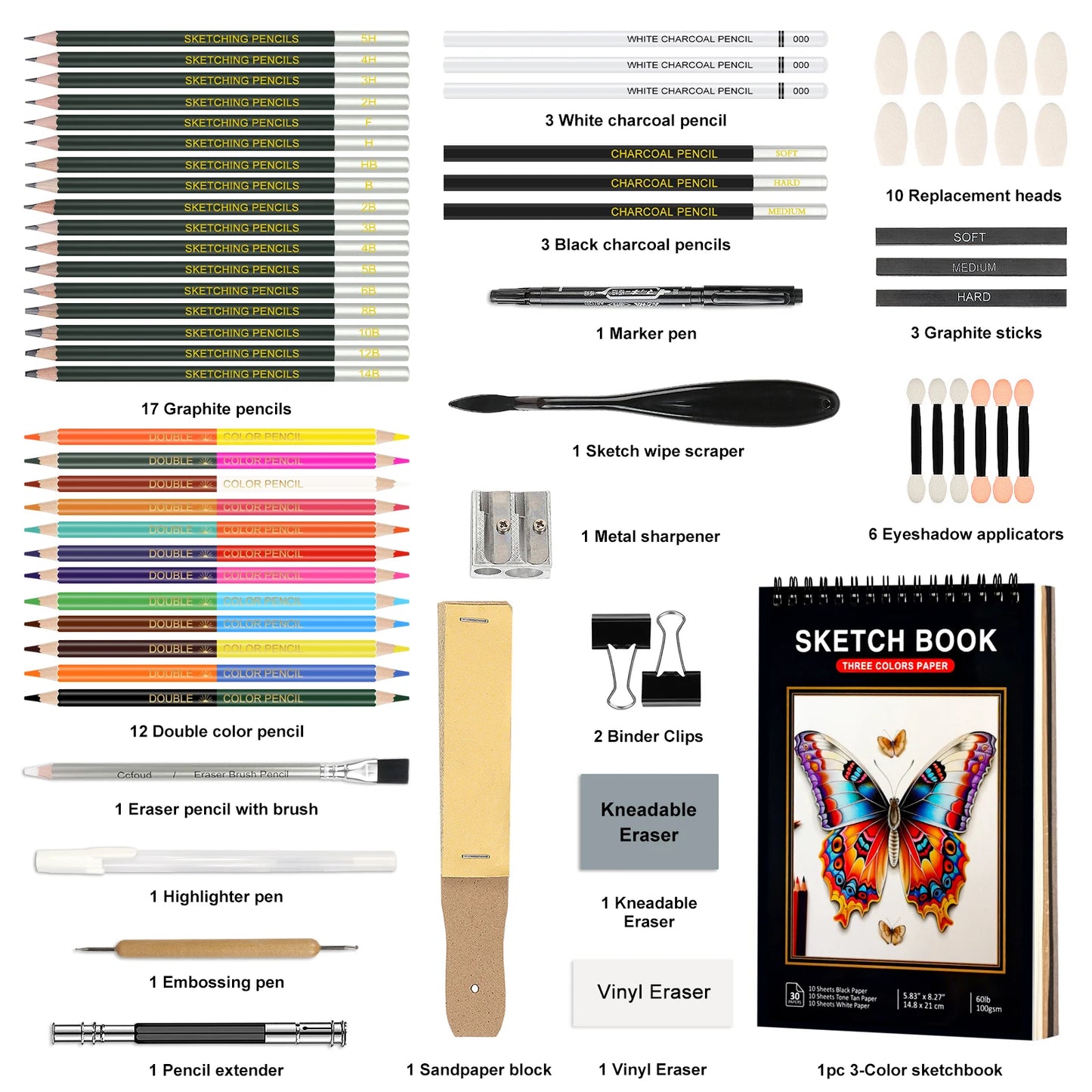 Professional Drawing Sketching Pencils Set For Artists 12 To 75