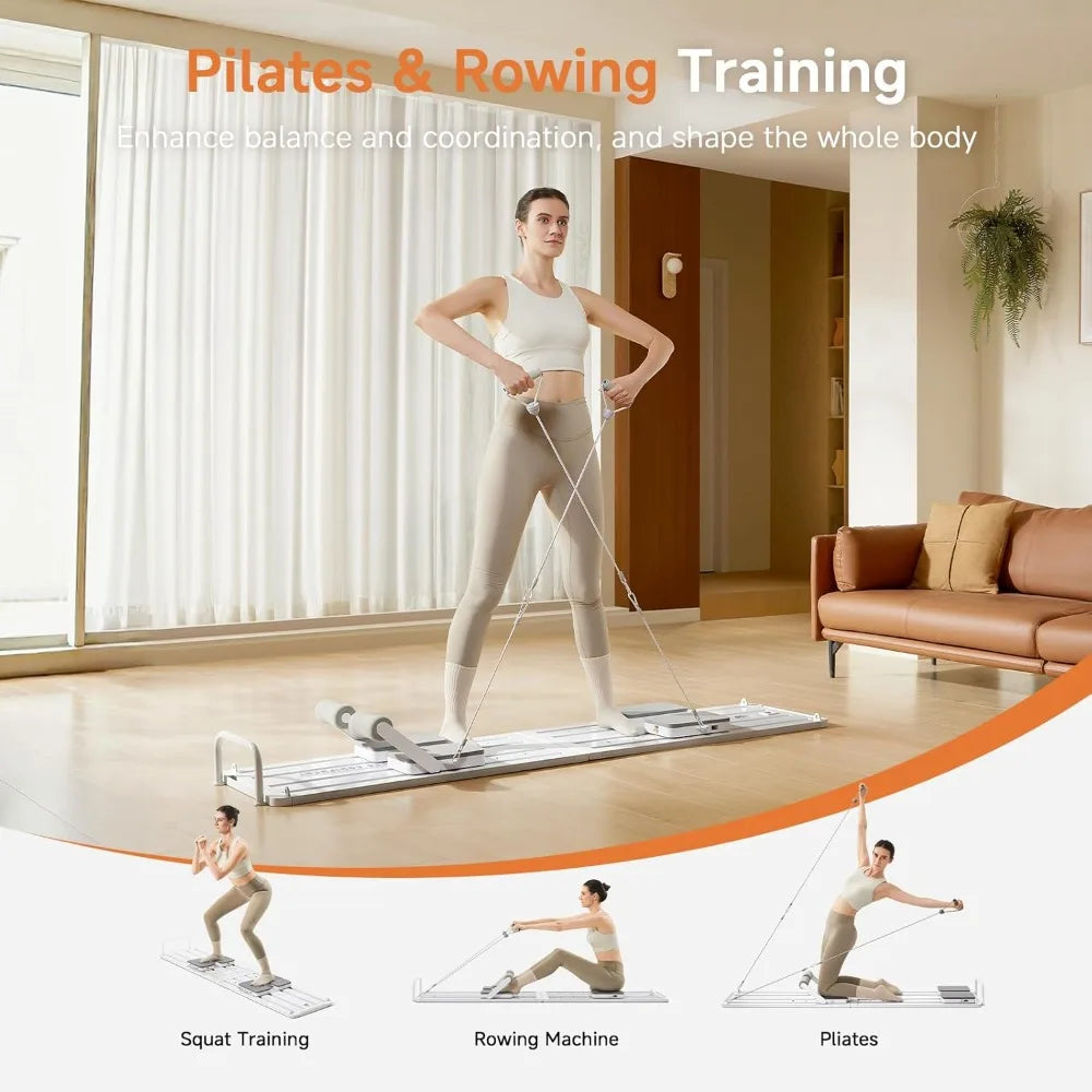 YTYIN Portable Foldable Pilates Reformer All In One Home Gym by S And B Enterprise