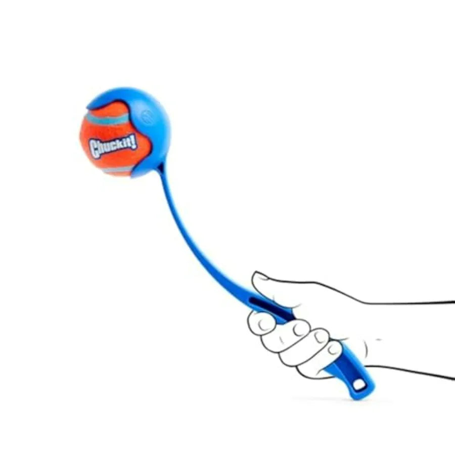 Dog Ball Launcher 12M with 12" Handle Length for Medium 2.5" Dog Balls For Dogs 20-60 lb, Plastic Pet Fetch Ball Thrower, Perfe by S And B Enterprise