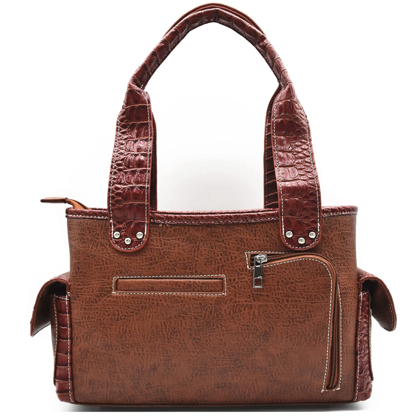 Western Style Cowgirl Fringe Crocodile Purse and Tote Set