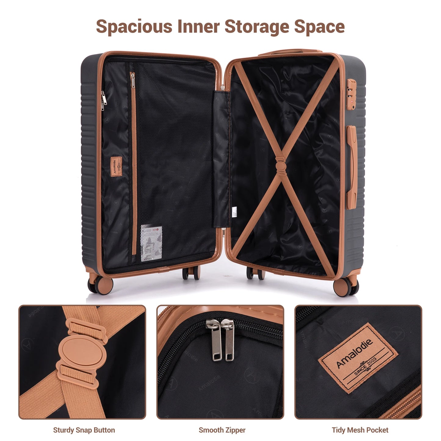 Travelhouse CN 4 Piece Luggage Set With Spinner Wheels