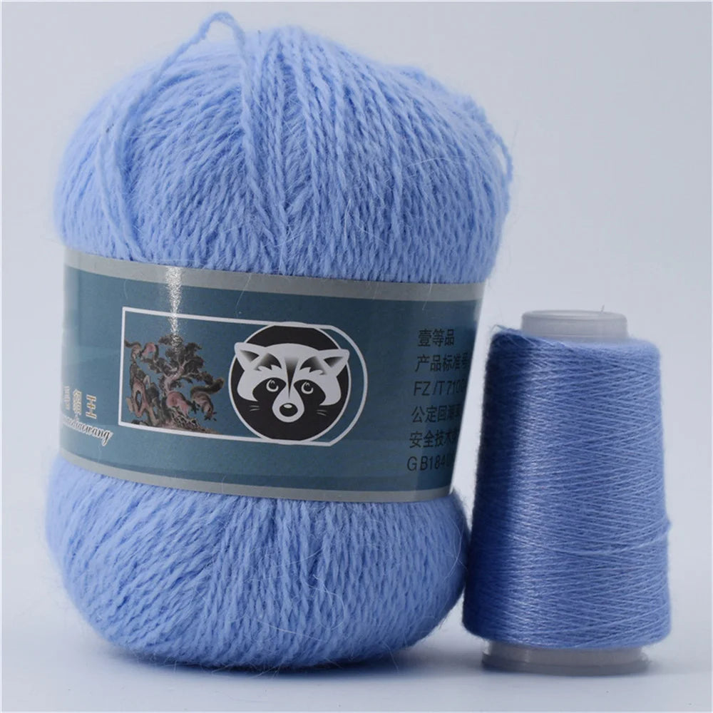 Mink Fur Yarn for Yarns for Knitting and Crochet 2-Ply Lace T Shirt Yarn for Hand Knitting Needlework 1 Skein 340 M 50+20g by S And B Enterprise