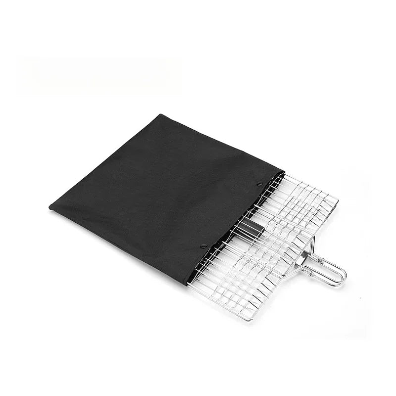 Ultimate Non-Stick Grill Basket by S And B Enterprise; stainless steel wire grid with black cover