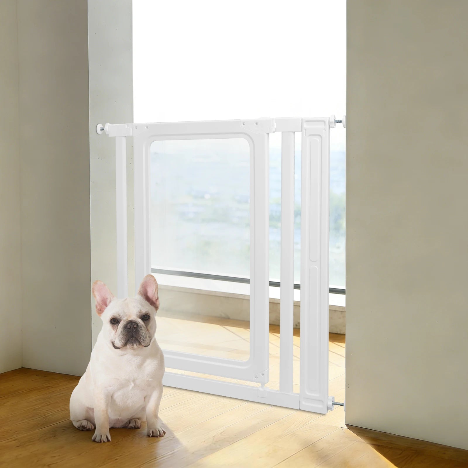 Pet Gate for Doorways No Drill Pressure Mount Auto Close by S And B Enterprise