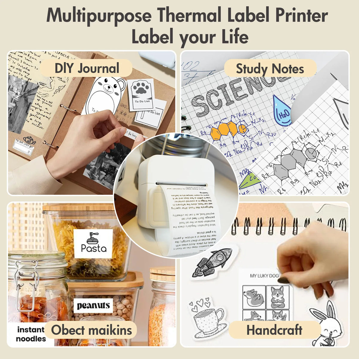 TakeYou Mini Portable Bluetooth Thermal Label Printer