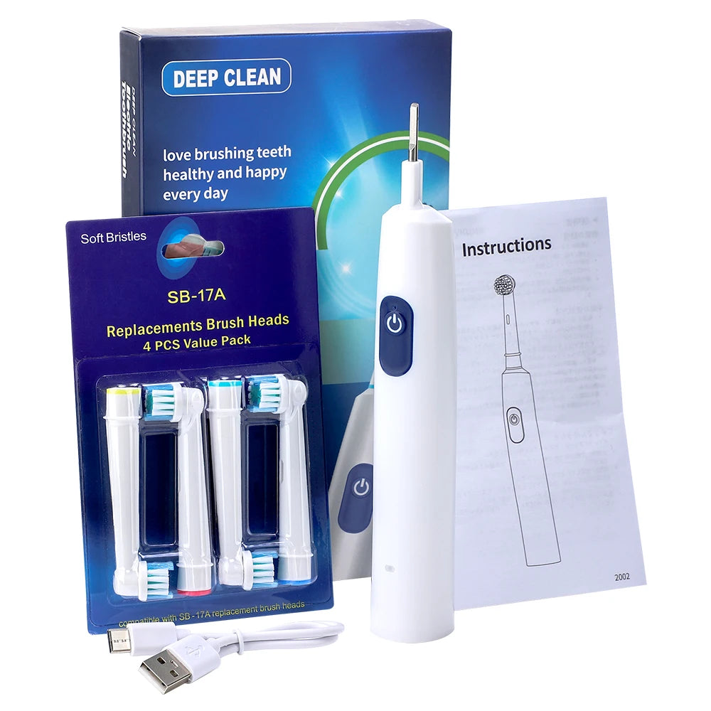Ms.Dear Electric Toothbrush Cordless USB Rechargeable Waterproof Deep Cleaning