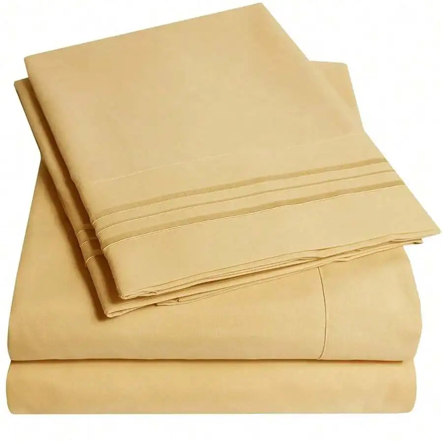 Extra Soft Deep Pocket Bed Sheet Set With Elastic Corners Wrinkle Free Full Size Teal by S And B Enterprise