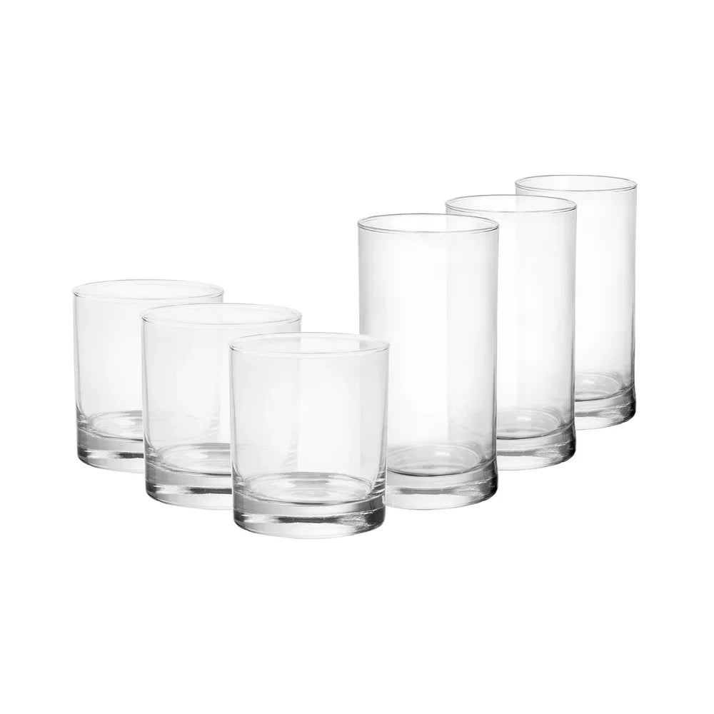 NONEDrinkware 12 Piece Clear Drinkware Set Tennyson Glasses