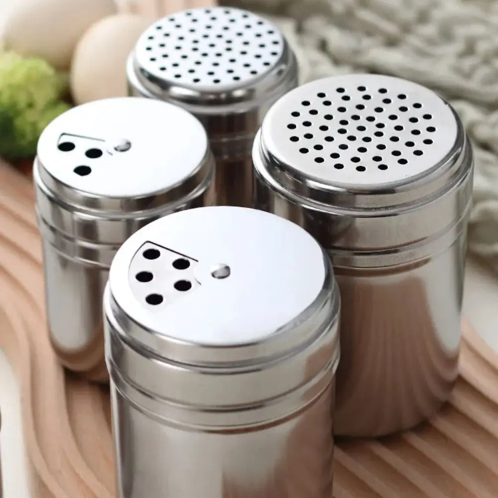 Stainless Steel Spice Jar With Rotating Cover Salt Sugar Shaker by S And B Enterprise