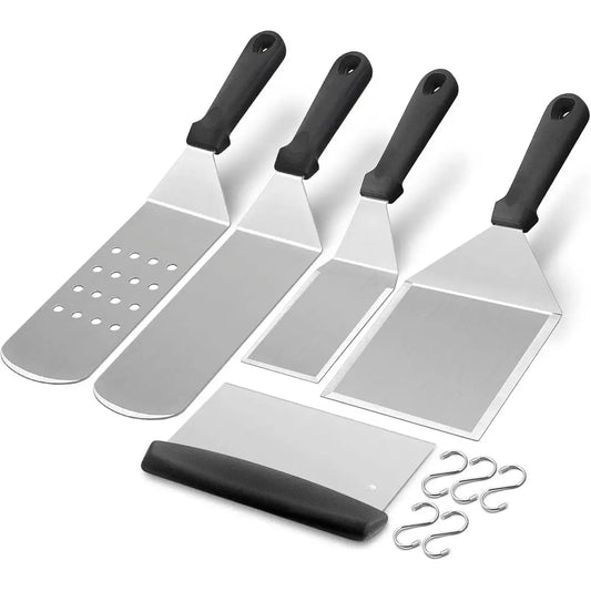 Griddle Accessories Kit Five Piece Heavy Duty Stainless Steel by S And B Enterprise