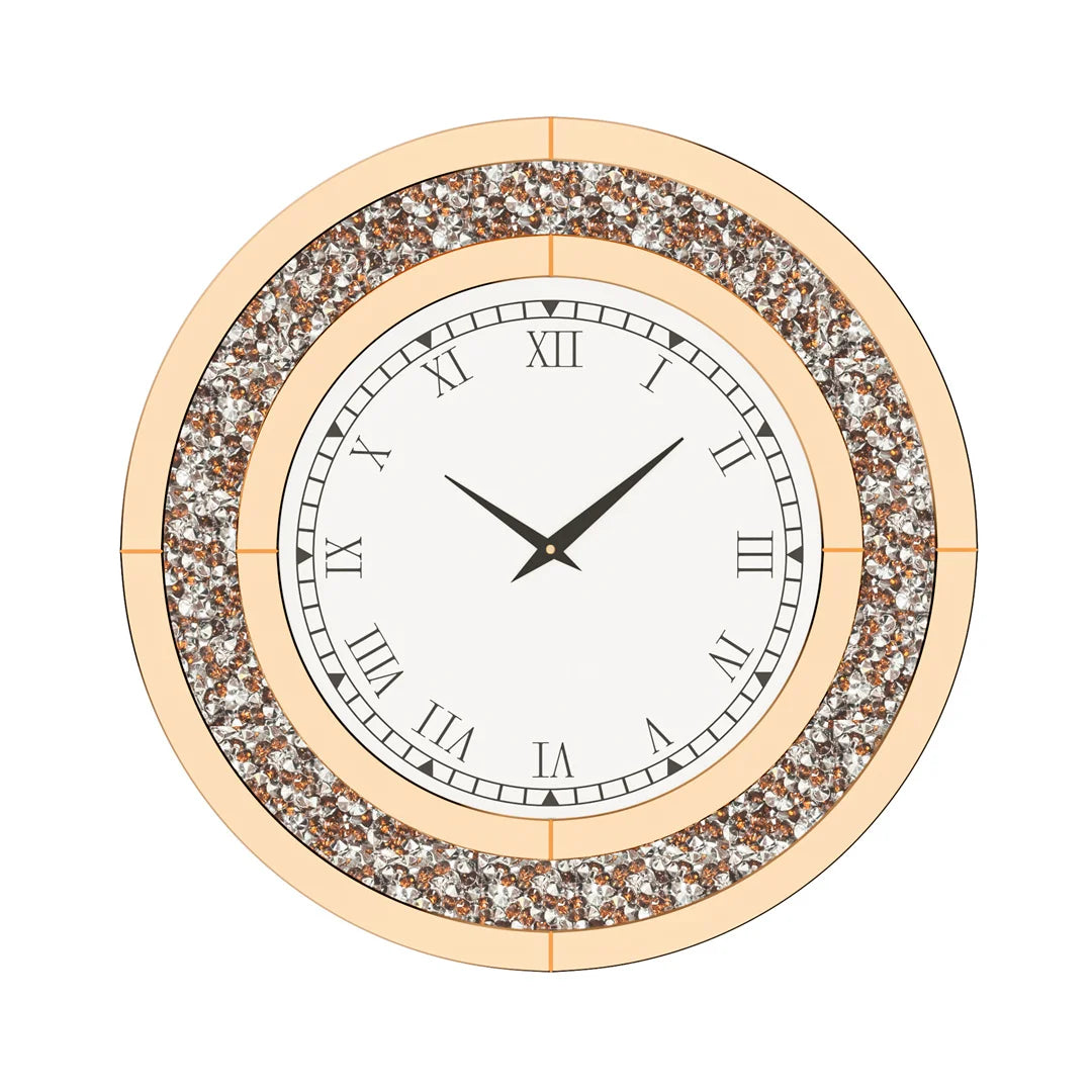 LUVODI 32inch Large Diamond Crystal Modern 3D Wall Clock Living Room Kitchen Bedroom Hall Clock with Roman Numerals by S And B Enterprise