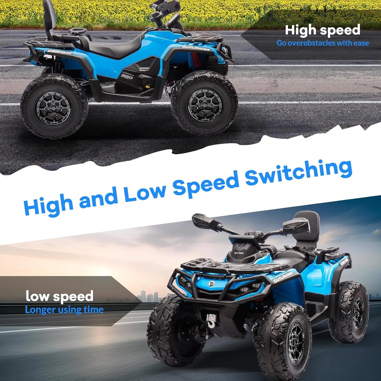 Licensed 24V Ride On ATV For Kids With LED Headlights