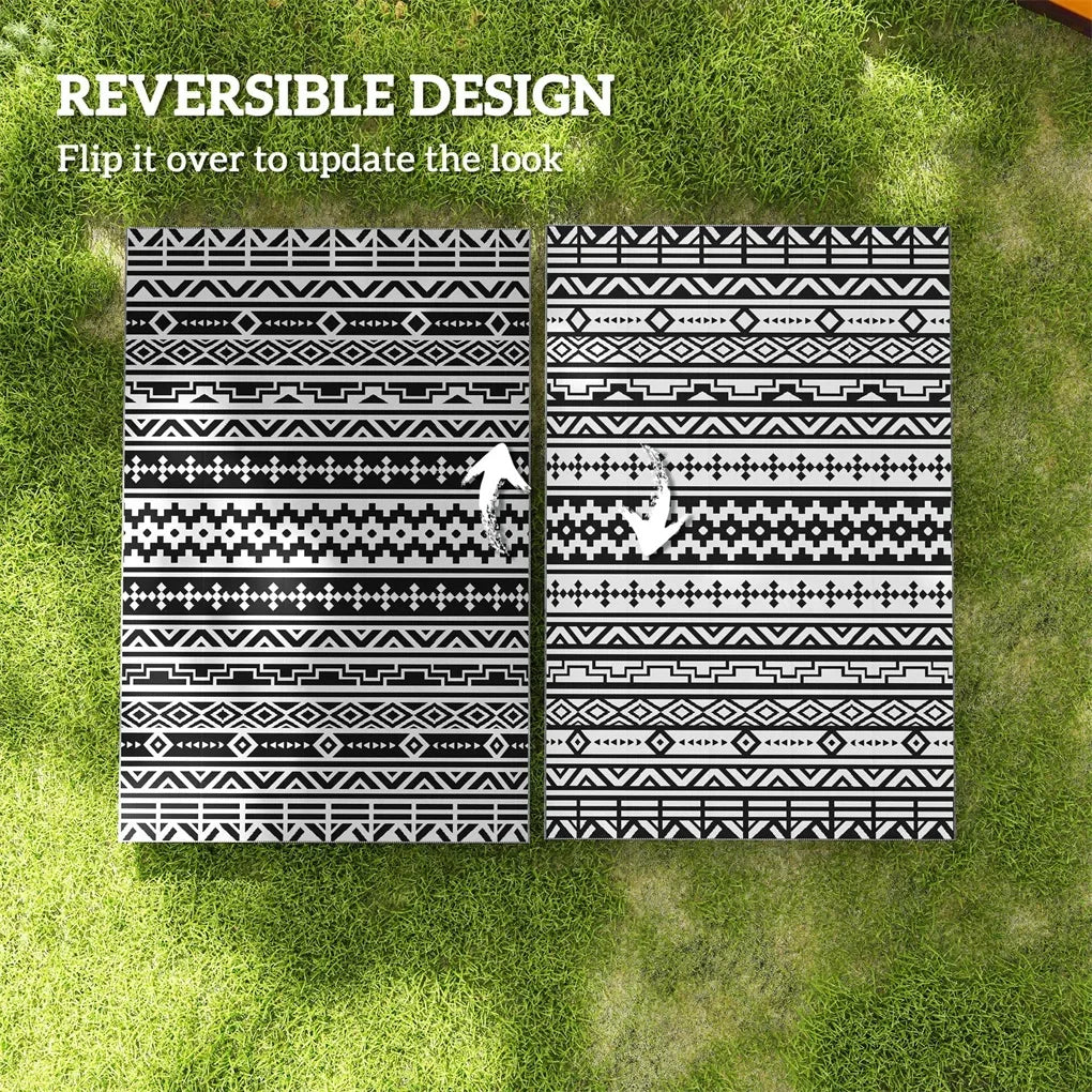 Waterproof Outdoor Rug For Camping And Backyard Reversible Polypropylene Mat by S And B Enterprise