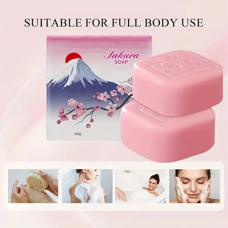 Zudaifu Sakura Bar Soap Deep Cleansing Kit for Soft Skin by S And B Enterprise