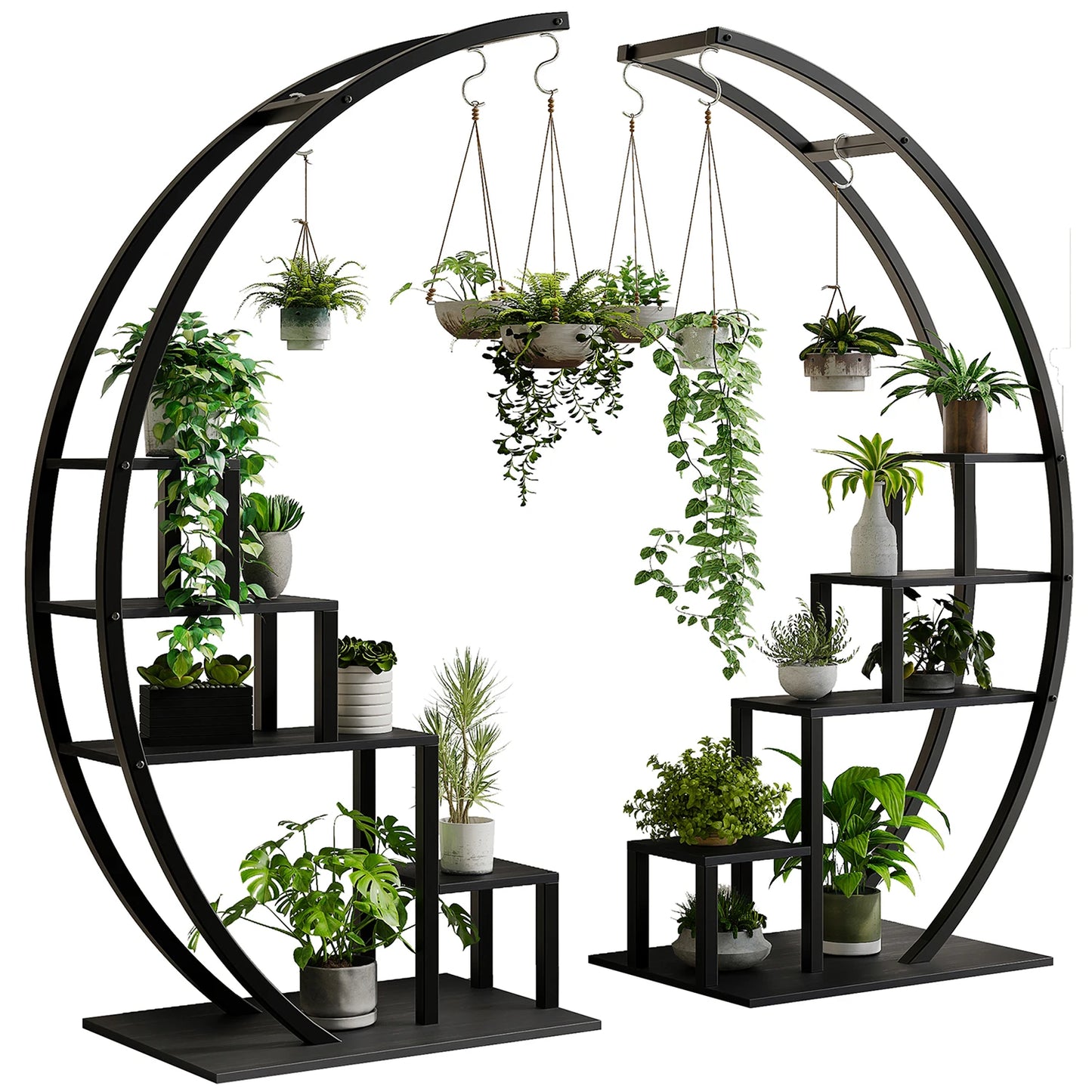 TWISTER.CK 5 Tier Indoor Metal Plant Stand Garden Shelf