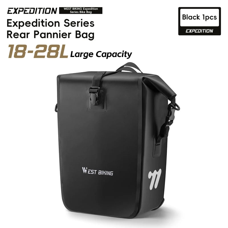 Bike Pannier Bag Waterproof Rear Trunk With Quick Release Buckle