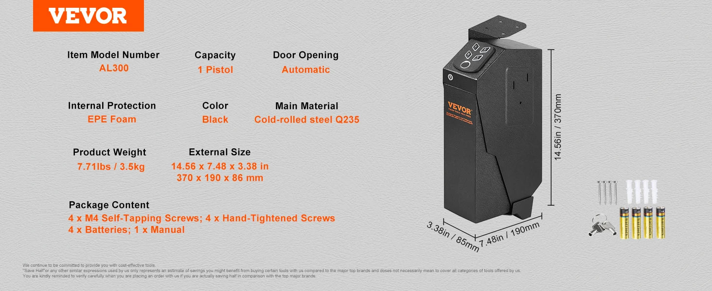 Gun Safe Biometric Quick Access Pistol Case With LED by S And B Enterprise