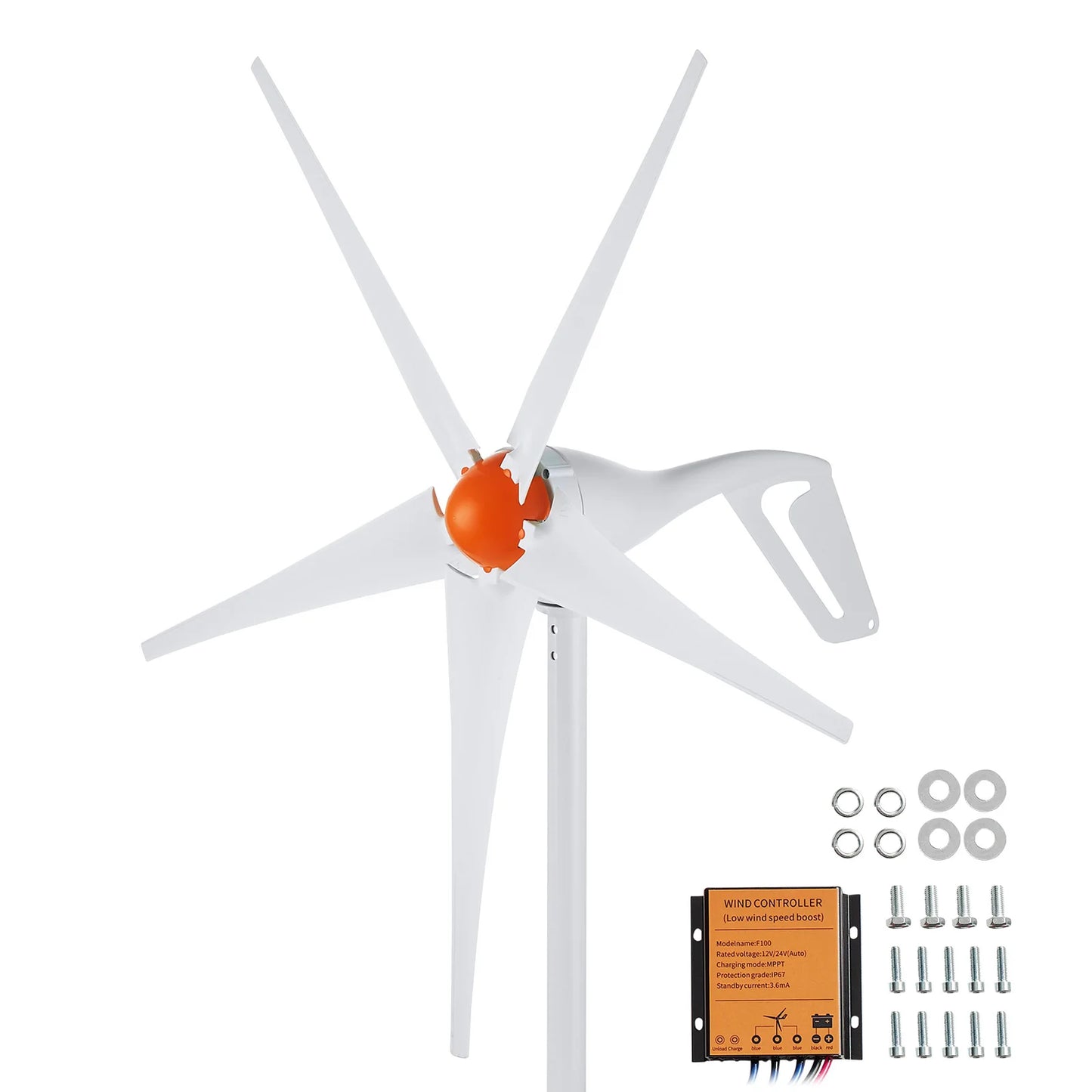 SucceBuy Wind Turbine Generator 12V 500W 800W With MPPT Controller