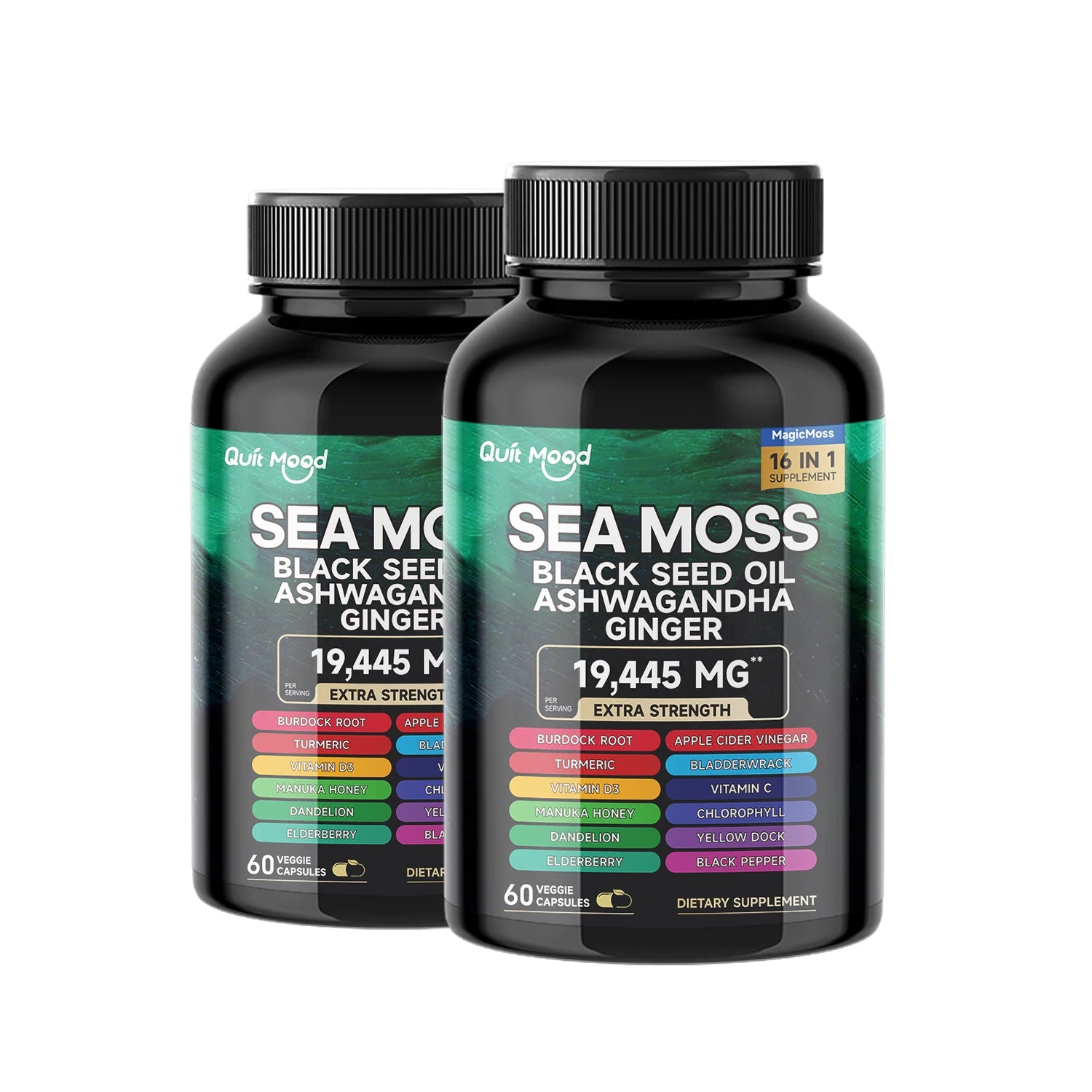 Quit Mood Sea Moss And Black Seed Oil Herbal Capsules by S And B Enterprise